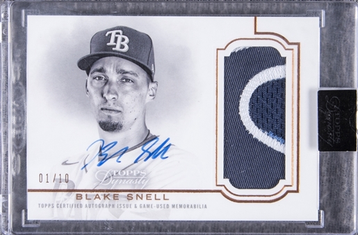 2020 Topps Dynasty #DAP-BS3 Blake Snell Signed Patch Card (#01/10)